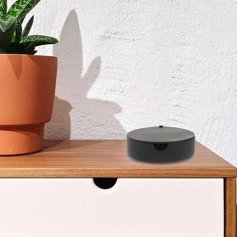 منفضة سجائر سيليكون بغطاء غير قابلة للتناثر، حامل رماد دائري، دعم مستقر، ديكور مكتبي ومنزلي - Image 5